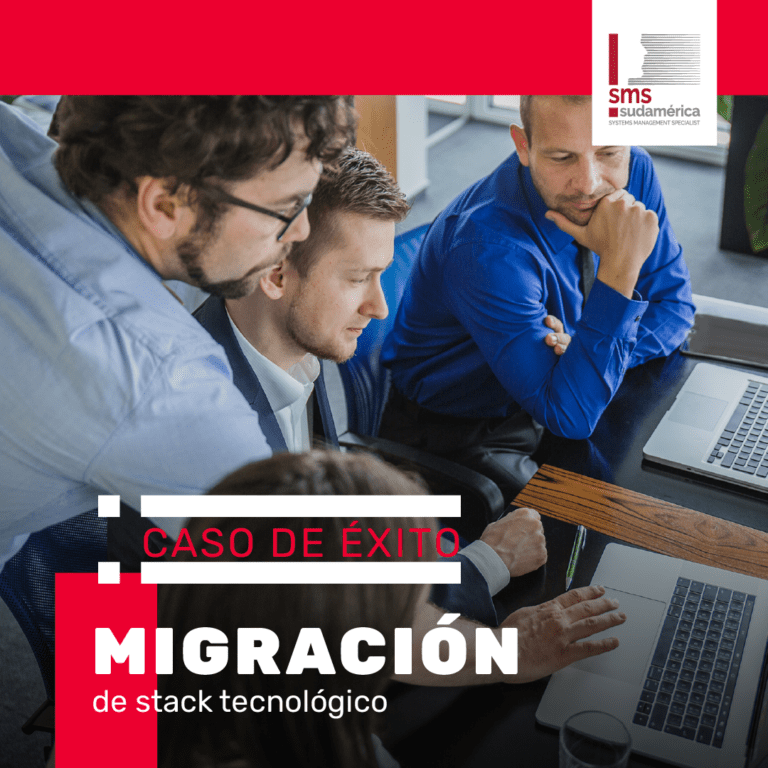 Banner del artículo 'Caso de éxito: Migración de stack tecnológico' de SMS Sudamérica