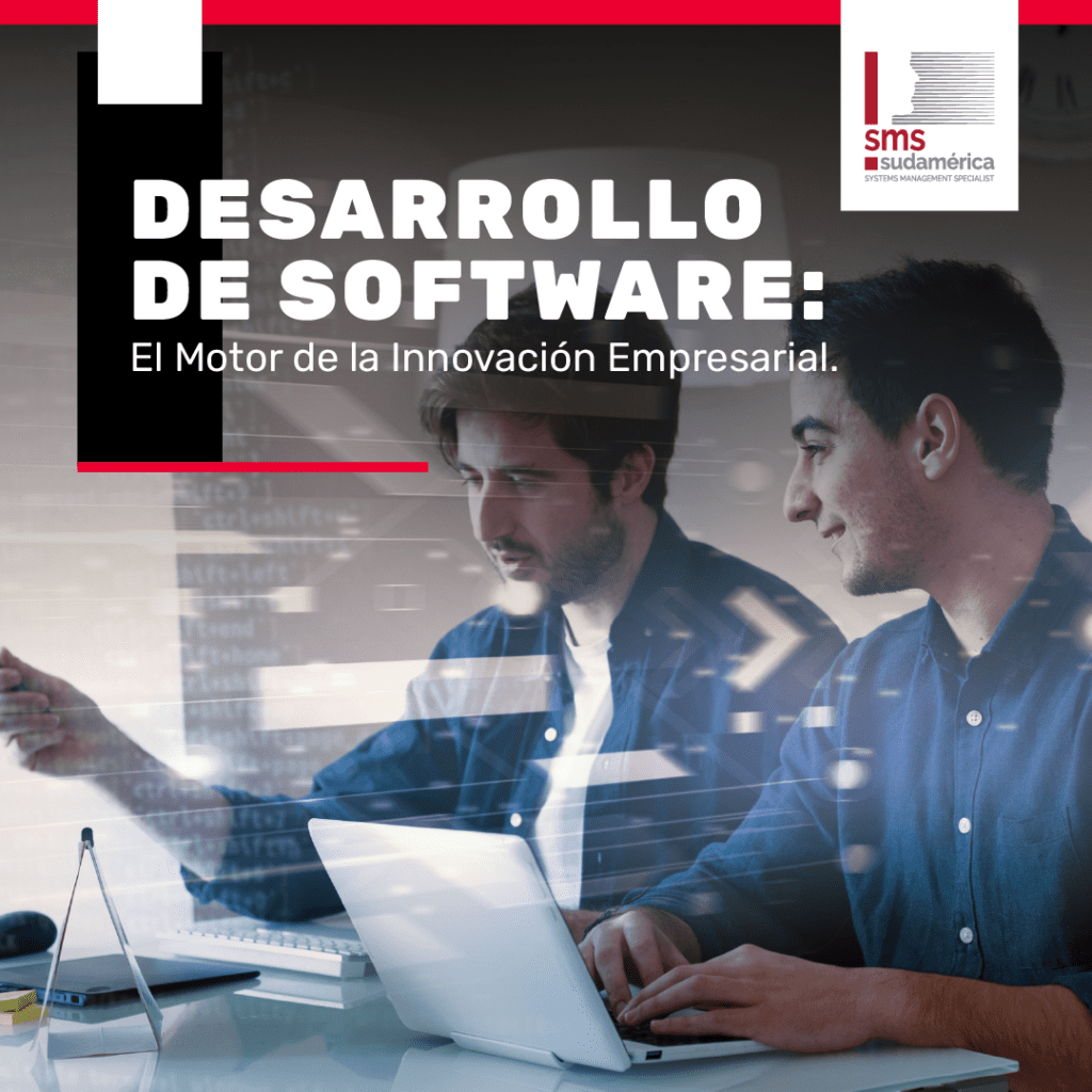 Banner del artículo 'Desarrollo de software: El motor de la innovación empresarial' de SMS Sudamérica