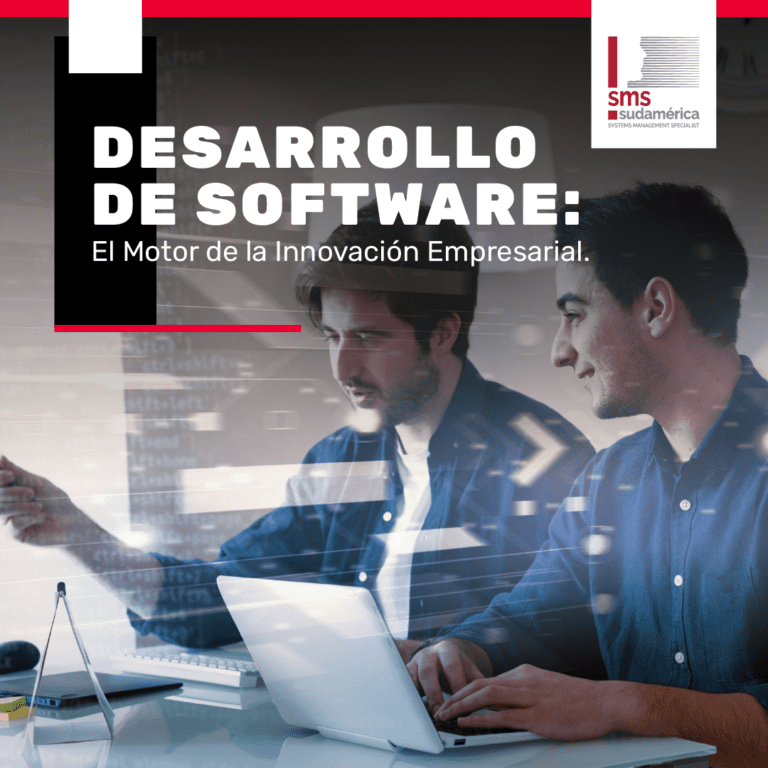 Banner del artículo 'Desarrollo de software: El motor de la innovación empresarial' de SMS Sudamérica